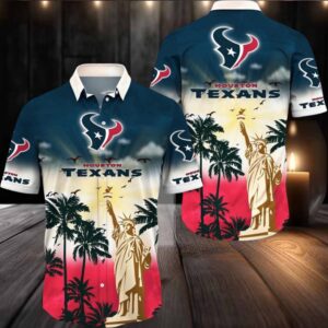 Houston Texans Hawaii Shirt Statue Of Liberty Aloha Shirt