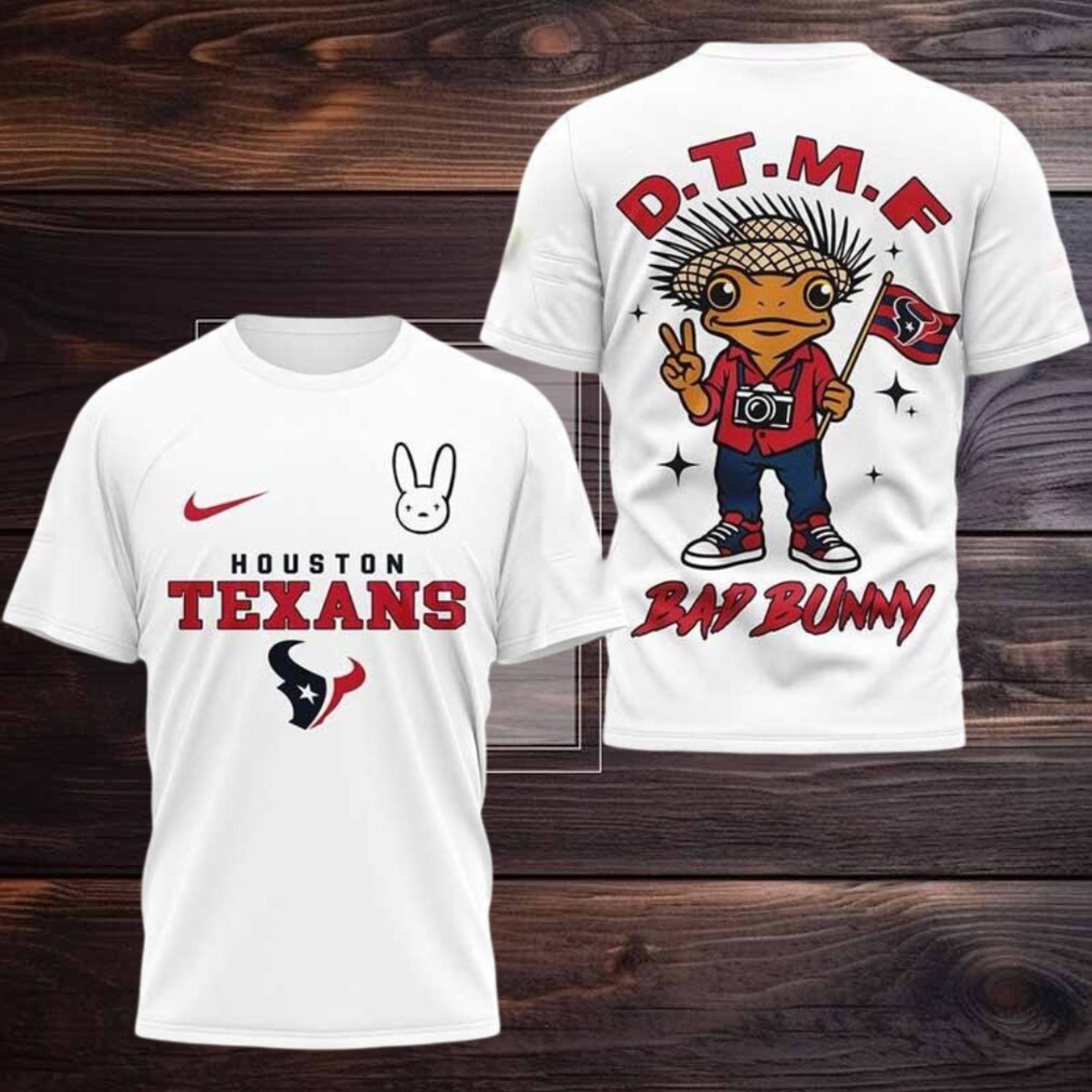 Houston Texans NFL Bad Bunny 2025 New Two Sided Shirt Houston Texans NFL Bad Bunny 2025 New Two Sided Shirt