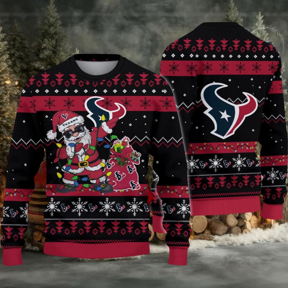 Houston Texans Santa Claus Ugly Christmas Sweater Houston Texans Santa Claus Ugly Christmas Sweater