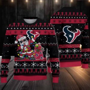 Houston Texans Santa Claus Ugly Christmas Sweater