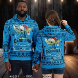 Carolina Panthers Baby Yoda 3D Ugly Hoodie Youth