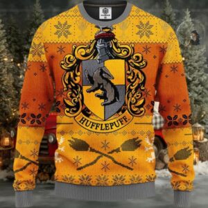 Hufflepuff Ugly Christmas Sweater Amazing Gift Funny Ugly Sweater