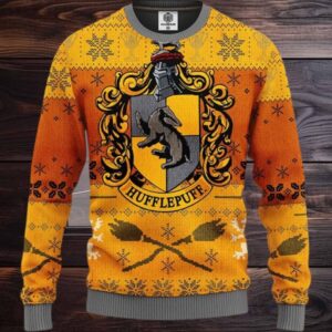Hufflepuff Ugly Christmas Sweater Amazing Gift Funny Ugly Sweater