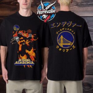 Hyperfly x NBA x My Hero Academia Endeavor Golden State Warriors Unisex T Shirt Two Sided