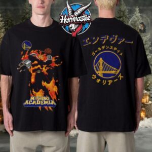 Hyperfly x NBA x My Hero Academia Endeavor Golden State Warriors Unisex T Shirt Two Sided