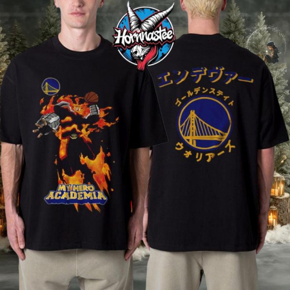 Hyperfly x NBA x My Hero Academia Endeavor Golden State Warriors Unisex T Shirt Two Sided Hyperfly x NBA x My Hero Academia Endeavor Golden State Warriors Unisex T Shirt Two Sided