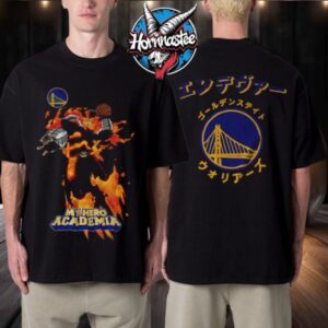 Hyperfly x NBA x My Hero Academia Endeavor Golden State Warriors Unisex T Shirt Two Sided