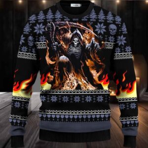 I Am Who I Am Skull Ugly Christmas Sweater