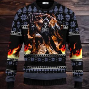 I Am Who I Am Skull Ugly Christmas Sweater