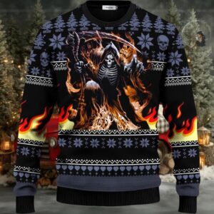 I Am Who I Am Skull Ugly Christmas Sweater