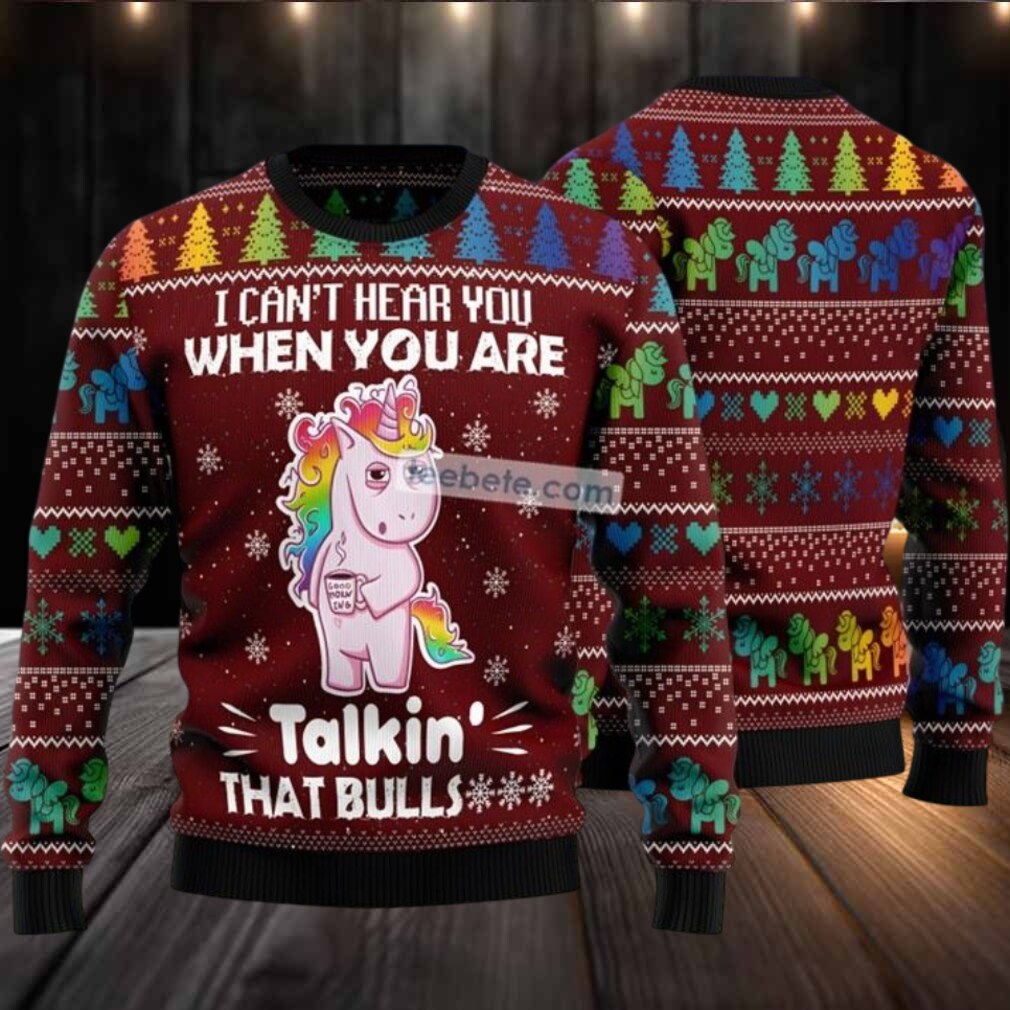 I Cant Hear You Unicorn Ugly Christmas Sweater Red Womens Sweatshirt I Cant Hear You Unicorn Ugly Christmas Sweater Red Womens Sweatshirt