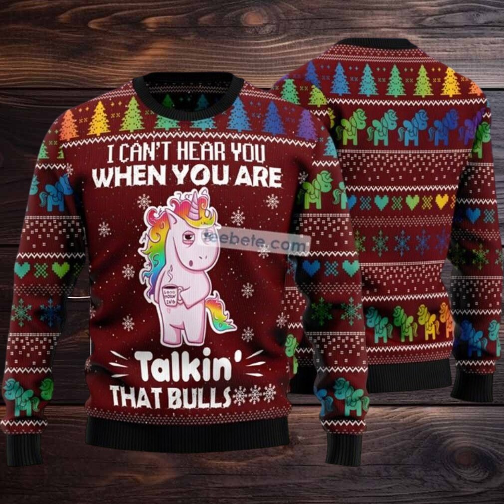 I Cant Hear You Unicorn Ugly Christmas Sweater Red Womens Sweatshirt I Cant Hear You Unicorn Ugly Christmas Sweater Red Womens Sweatshirt