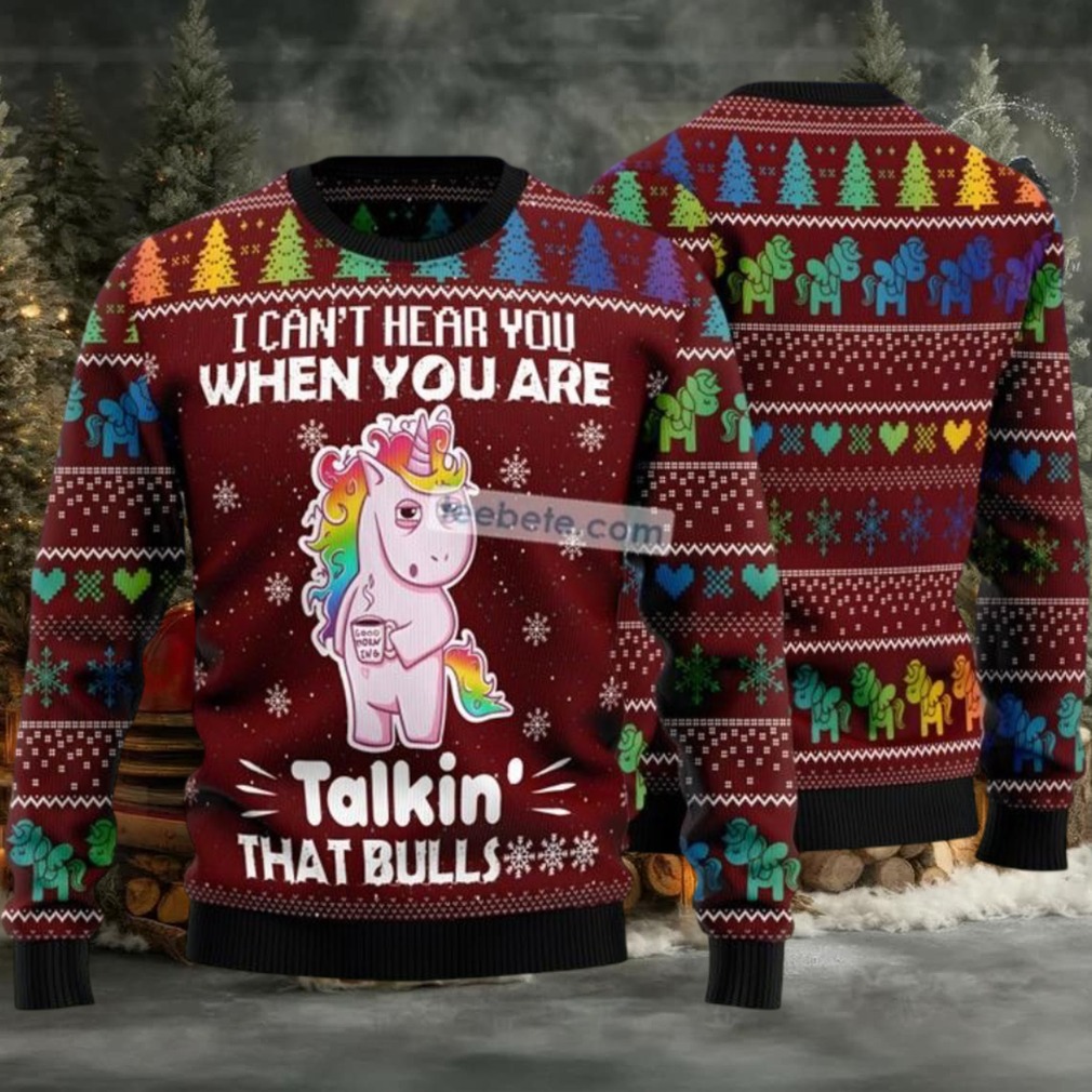 I Cant Hear You Unicorn Ugly Christmas Sweater Red Womens Sweatshirt I Cant Hear You Unicorn Ugly Christmas Sweater Red Womens Sweatshirt