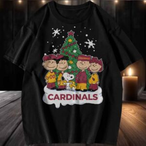 Peanuts Gang Cardinals Christmas Tree T Shirt
