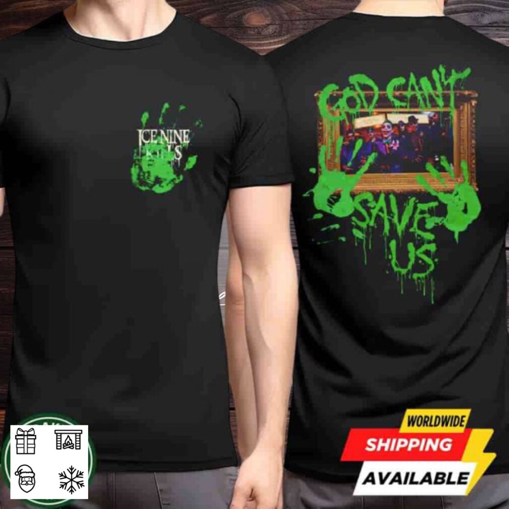 Ice Nine Kills God Can’t Save Us Merch Tee The Laugh Track Joker Merchandise Two Sided T Shirt