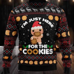 I’m Just Here For The Cookies Ugly Christmas Sweater