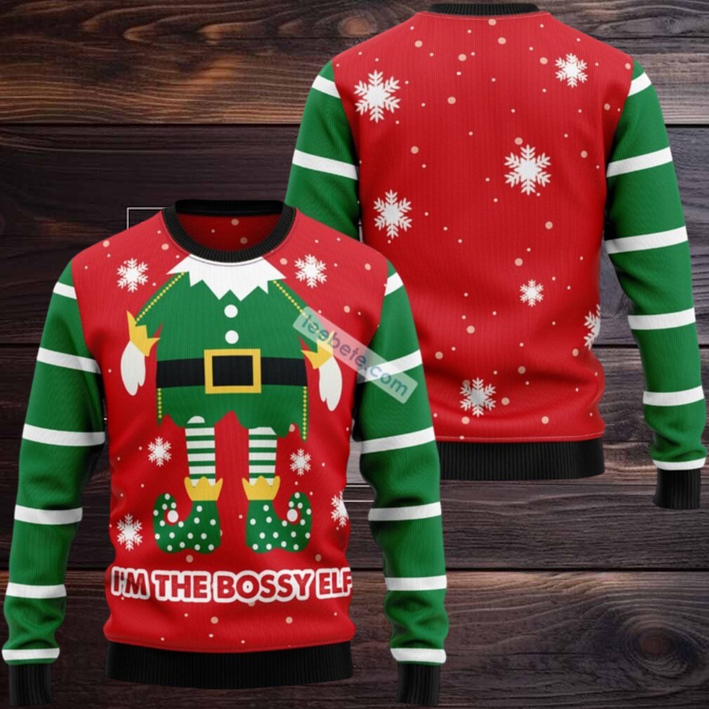 Im The Bossy Elf Ugly Christmas Sweater Couples Im The Bossy Elf Ugly Christmas Sweater Couples