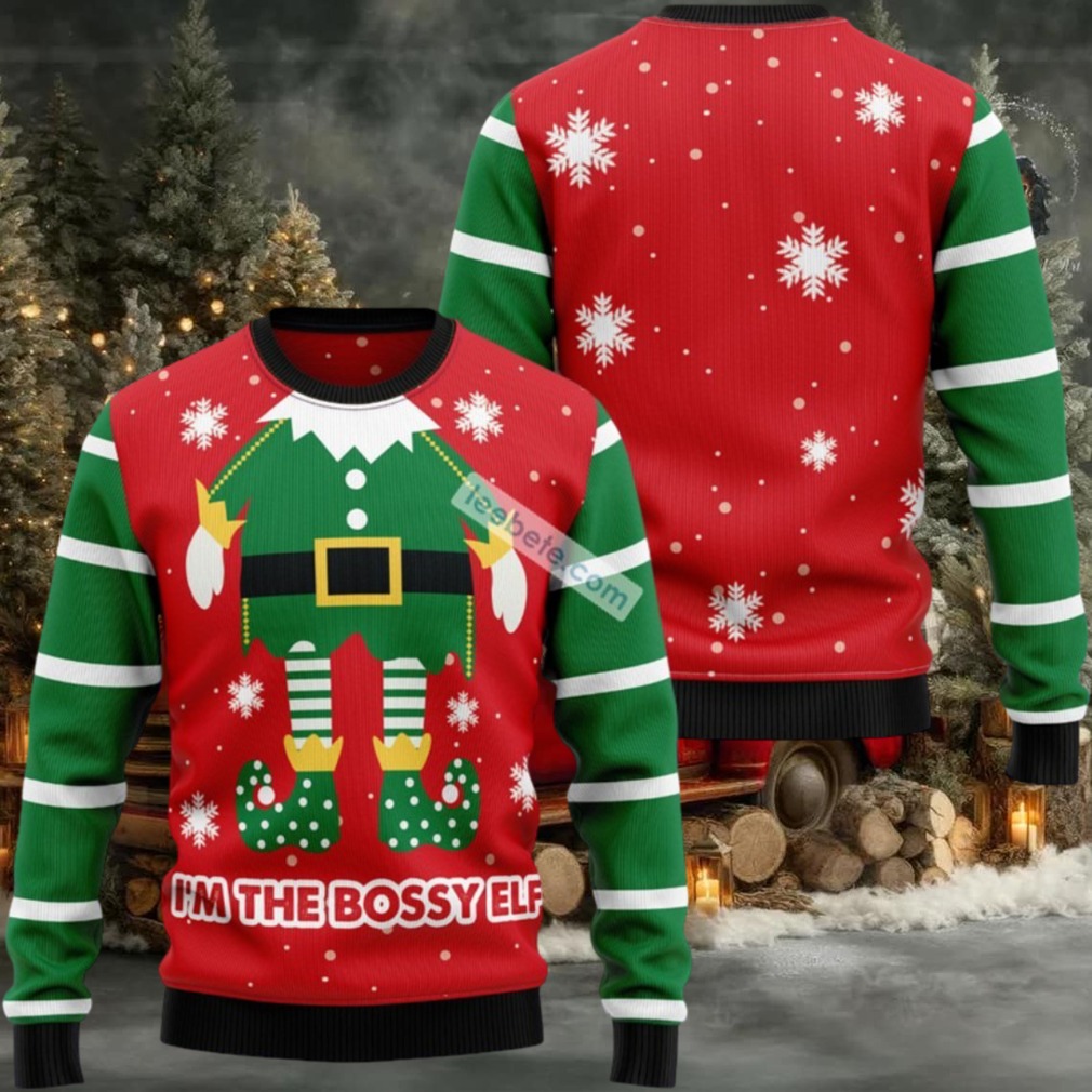 Im The Bossy Elf Ugly Christmas Sweater Couples Im The Bossy Elf Ugly Christmas Sweater Couples