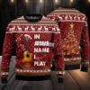 Llama Sloth Make Christmas Happy Again Ugly Sweater Black Party Llama Sloth Make Christmas Happy Again Ugly Sweater Black Party