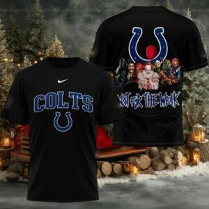 Indianapolis Colts 2025 NFL Not For The Weak Halloween All Over Print Logo Two Sided Shirt