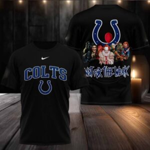 Indianapolis Colts 2025 NFL Not For The Weak Halloween All Over Print Logo Two Sided Shirt