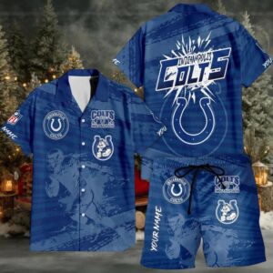 Indianapolis Colts Combo Hawaiian Shirt And Shorts