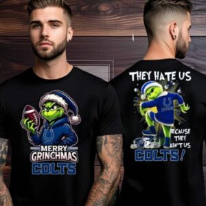 Indianapolis Colts Grinch Merry Christmas Grinchmas 2025 Personalized Football Logo Two Sided Shirt