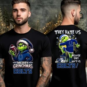 Indianapolis Colts Grinch Merry Christmas Grinchmas 2025 Personalized Football Logo Two Sided Shirt