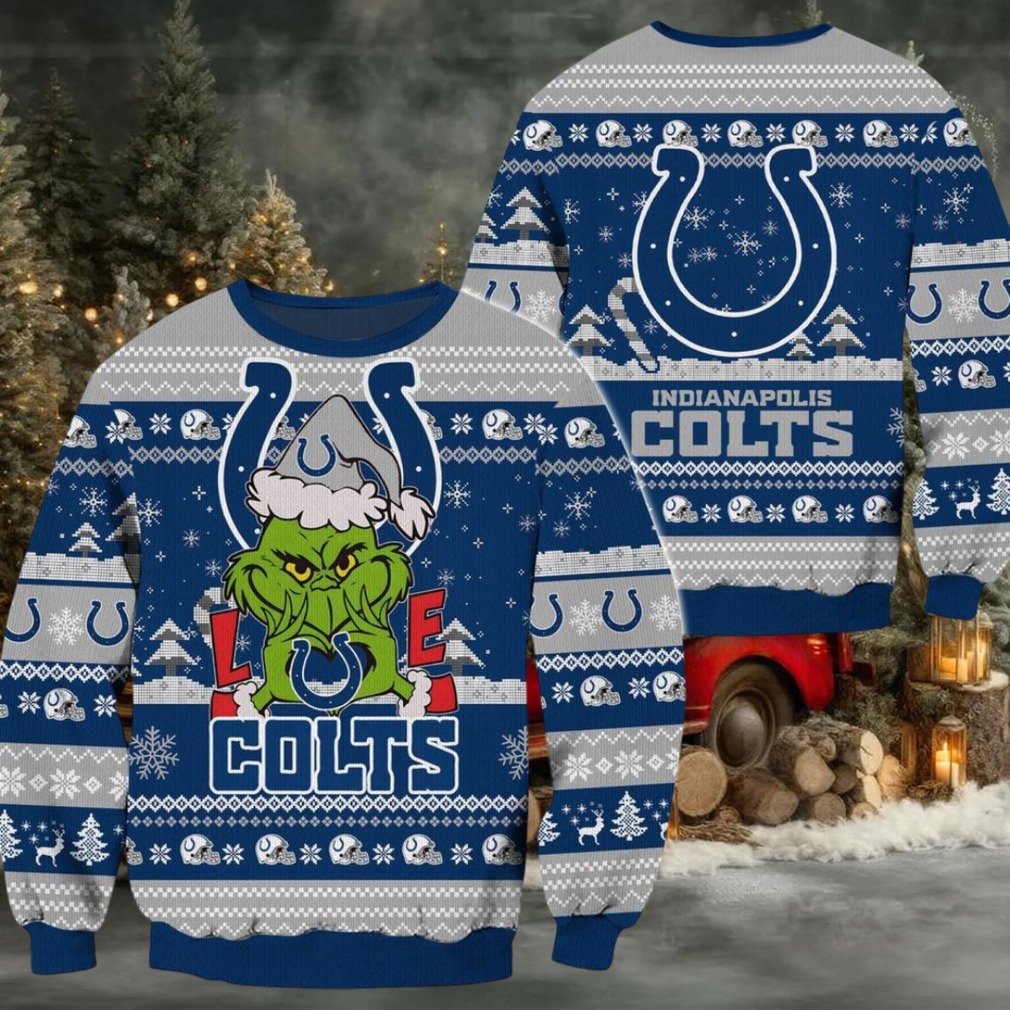 Indianapolis Colts NFL Grinch Football Limited Ugly Christmas Sweater Indianapolis Colts NFL Grinch Football Limited Ugly Christmas Sweater