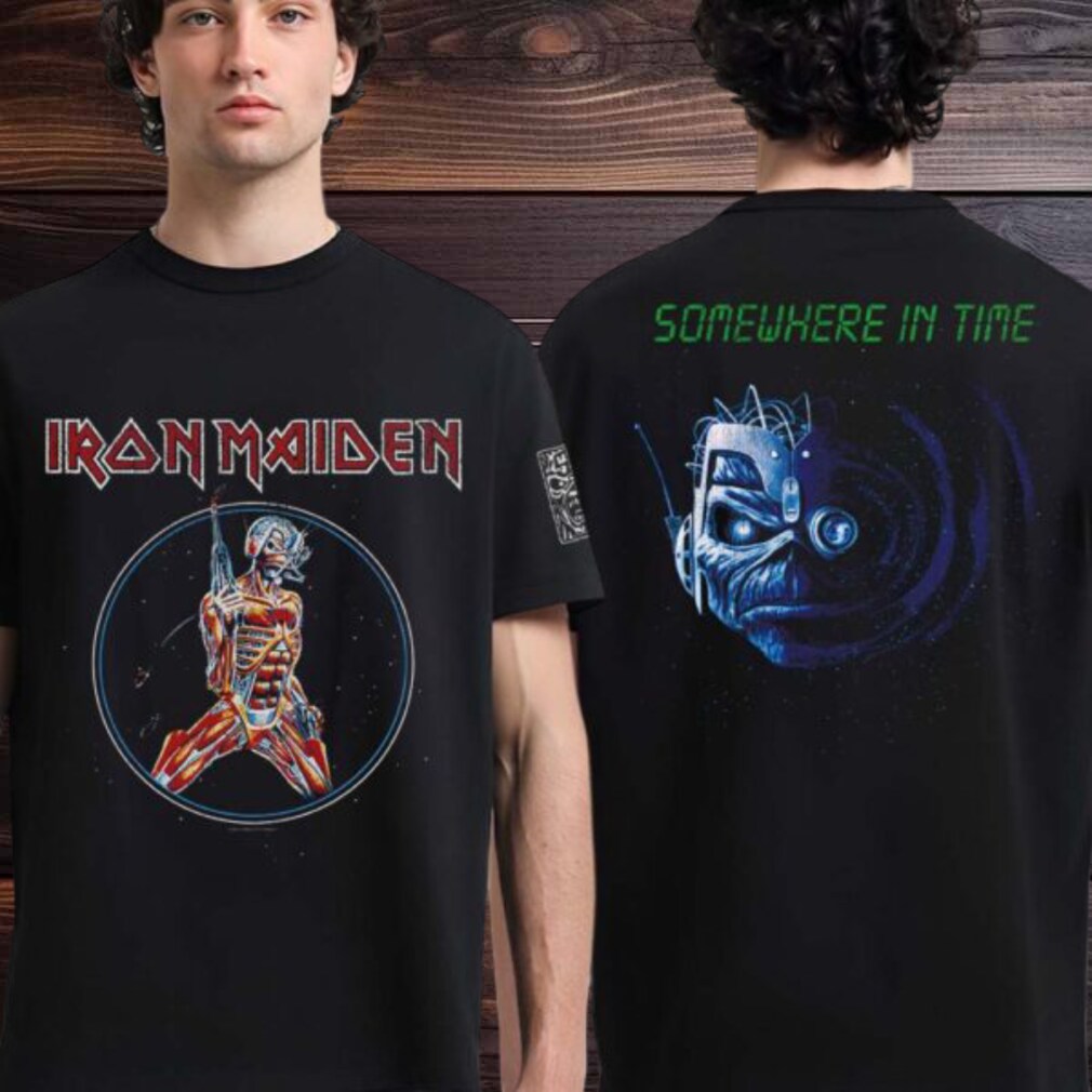 Iron Maiden 50th Anniversary Somewhere In Time Cyborg Eddie T Shirt Iron Maiden 50th Anniversary Somewhere In Time Cyborg Eddie T Shirt