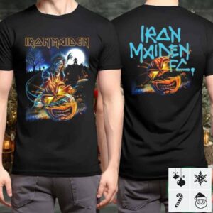 Iron Maiden Halloween 2025 Eddie Pumpkin Slasher Design By Renowned Artist Akirant Two Sided Merchandise T Shirt