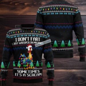 Its Scream Chicken Ugly Christmas Sweater Funny Adults