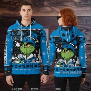 Carolina Panthers Grinch Coffee 3D Ugly Hoodie Youth Carolina Panthers Grinch Coffee 3D Ugly Hoodie Youth