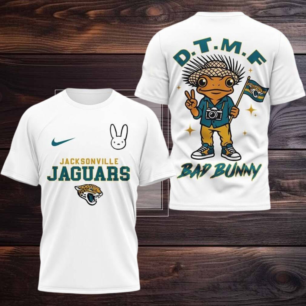 Jacksonville Jaguars NFL Bad Bunny 2025 New Two Sided Shirt Jacksonville Jaguars NFL Bad Bunny 2025 New Two Sided Shirt