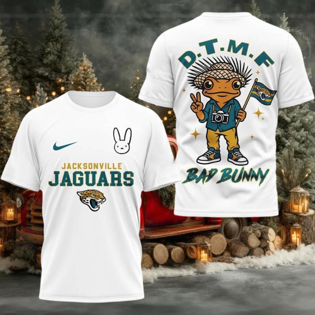Jacksonville Jaguars NFL Bad Bunny 2025 New Two Sided Shirt Jacksonville Jaguars NFL Bad Bunny 2025 New Two Sided Shirt
