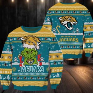 Jacksonville Jaguars NFL Grinch Football Limited Ugly Christmas Sweater