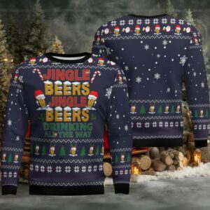 Jingle Beers Drinking All The Ways Ugly Christmas Sweater