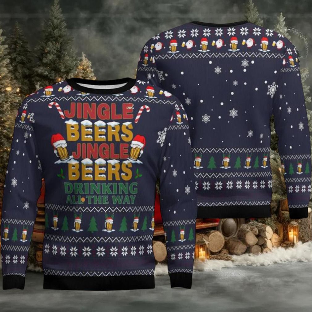 Jingle Beers Drinking All The Ways Ugly Christmas Sweater Jingle Beers Drinking All The Ways Ugly Christmas Sweater