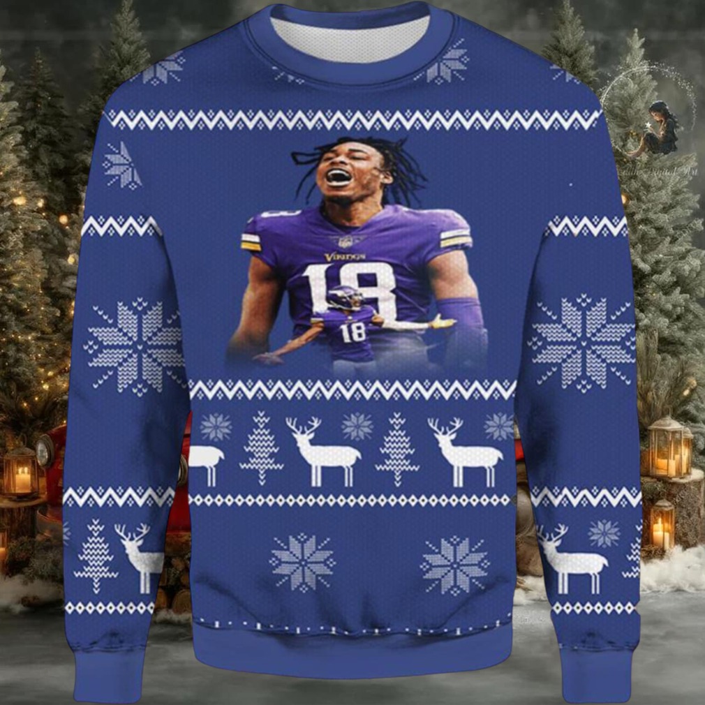 Justin Jefferson Christmas Ugly Sweater Justin Jefferson Christmas Ugly Sweater