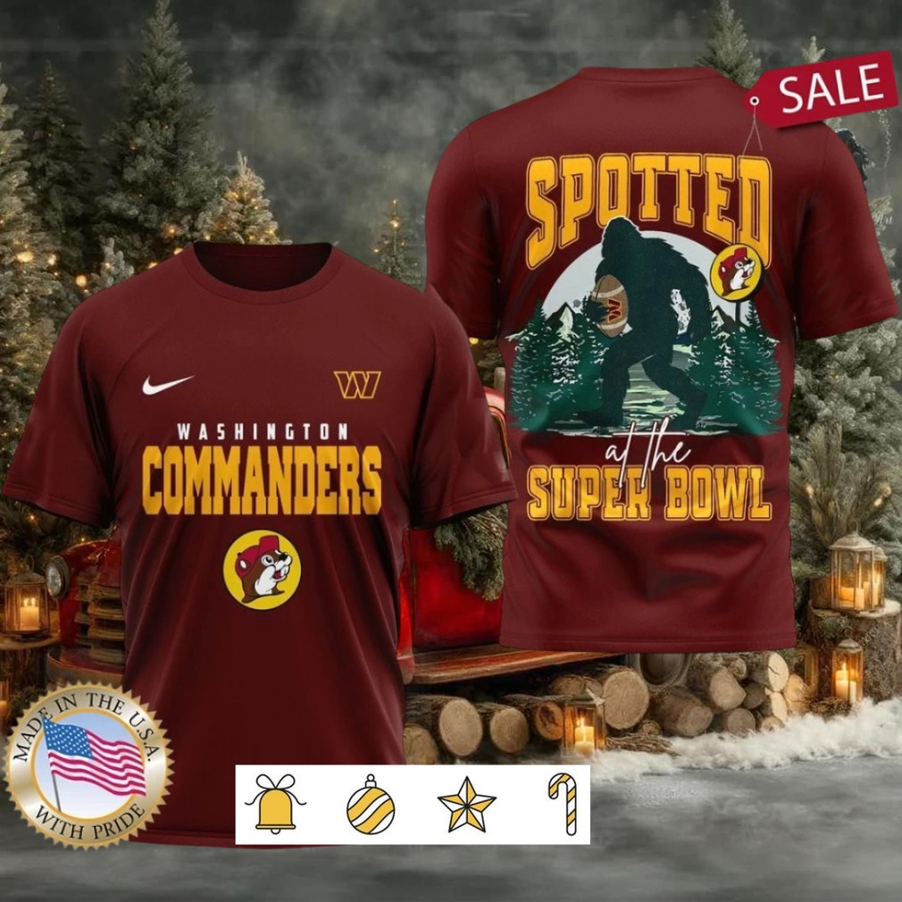 Washington Commanders NFL Buc ee’s & Bigfoot Spotted at the Super Bowl Shirt Washington Commanders NFL Buc ee’s & Bigfoot Spotted at the Super Bowl Shirt