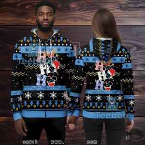 Carolina Panthers Ho Ho Ho Mickey Mouse 3D Ugly Hoodie Men Carolina Panthers Ho Ho Ho Mickey Mouse 3D Ugly Hoodie Men