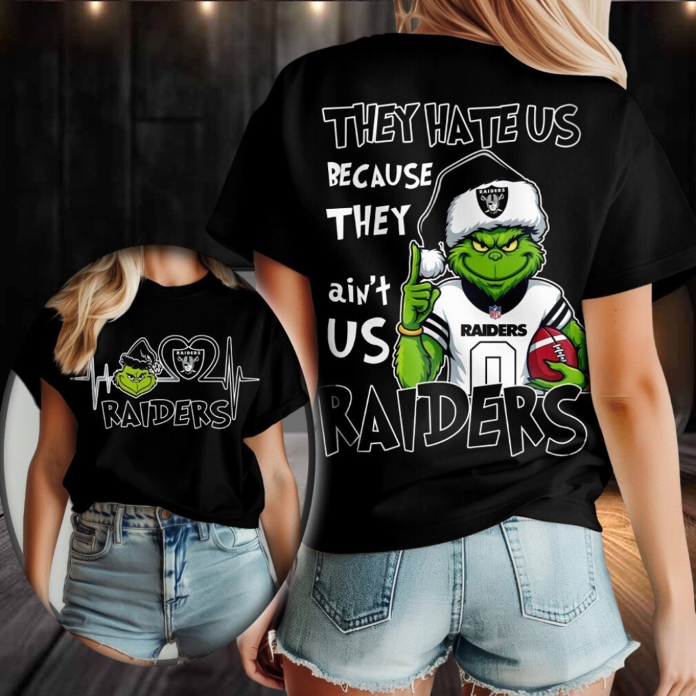 Las Vegas Raiders Grinch Santa They Hate Us Because They Ain’t Us Merry Christmas Shirt Las Vegas Raiders Grinch Santa They Hate Us Because They Ain’t Us Merry Christmas Shirt