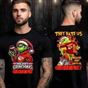 Kansas City Chiefs Grinch Merry Christmas Grinchmas 2025 Personalized Football Logo Two Sided Shirt