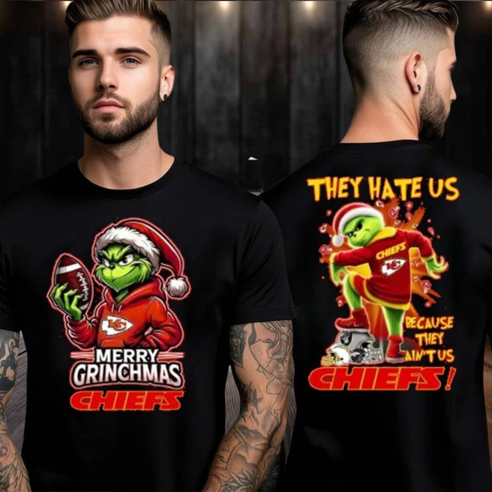 Kansas City Chiefs Grinch Merry Christmas Grinchmas 2025 Personalized Football Logo Two Sided Shirt Kansas City Chiefs Grinch Merry Christmas Grinchmas 2025 Personalized Football Logo Two Sided Shirt