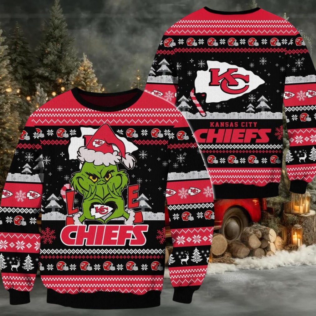 Kansas City Chiefs NFL Grinch Football Limited Ugly Christmas Sweater Kansas City Chiefs NFL Grinch Football Limited Ugly Christmas Sweater