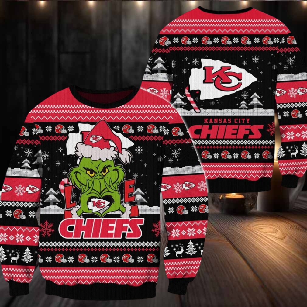 Kansas City Chiefs NFL Grinch Football Limited Ugly Christmas Sweater Kansas City Chiefs NFL Grinch Football Limited Ugly Christmas Sweater