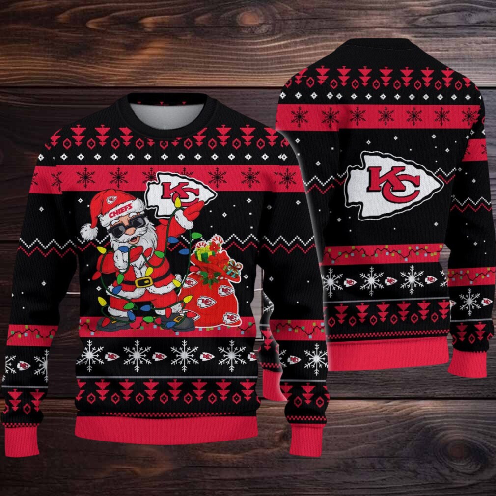 Kansas City Chiefs Santa Claus Ugly Christmas Sweater Kansas City Chiefs Santa Claus Ugly Christmas Sweater