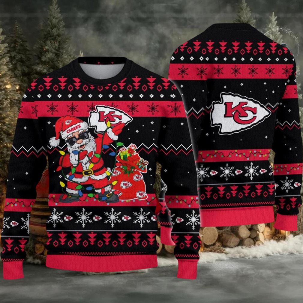 Kansas City Chiefs Santa Claus Ugly Christmas Sweater Kansas City Chiefs Santa Claus Ugly Christmas Sweater
