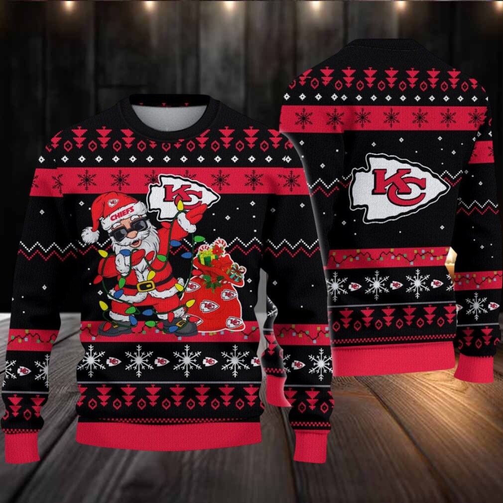 Kansas City Chiefs Santa Claus Ugly Christmas Sweater Kansas City Chiefs Santa Claus Ugly Christmas Sweater
