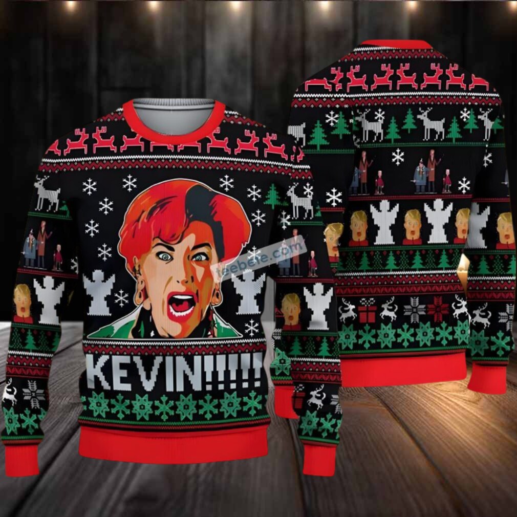 Kevin Home Alone Ugly Christmas Sweaters Best Black Red Kevin Home Alone Ugly Christmas Sweaters Best Black Red